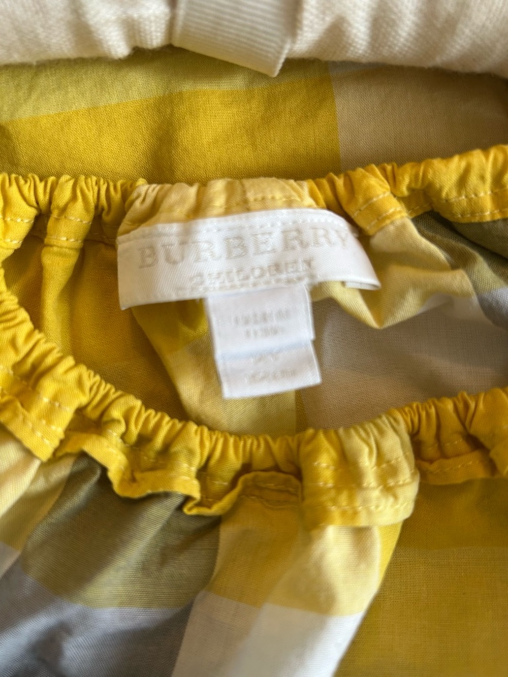 Burberry Yellow Plaid Cotton A-Line Sleeveless Top Girls 14/16 or fits PS Women - Picture 3 of 15